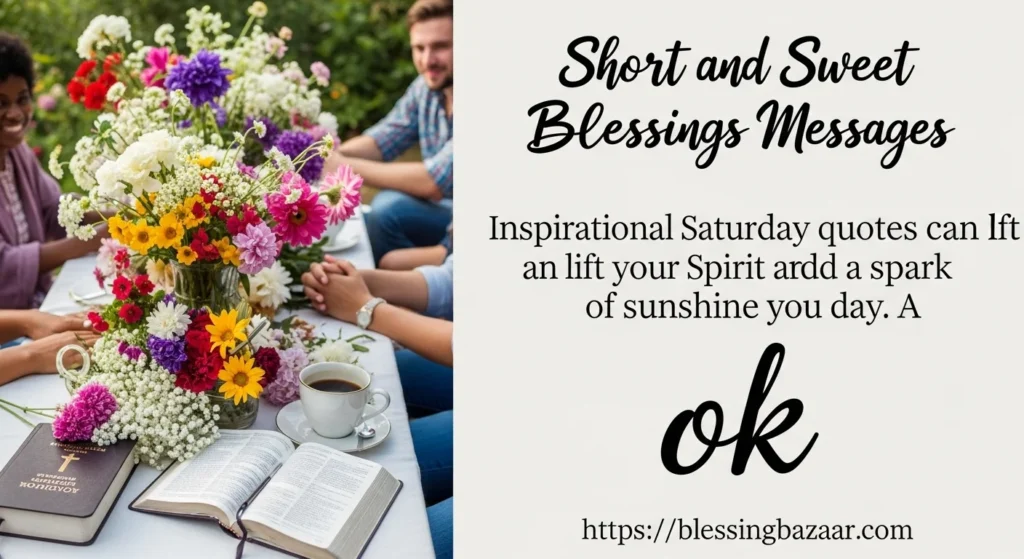 A collection of brief and heartfelt blessing messages displayed on a colorful background.