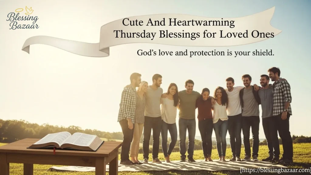 An uplifting image with charming designs and heartfelt Thursday blessings meant for loved ones.