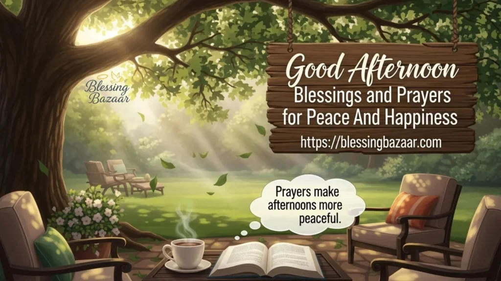 A serene image conveying good afternoon blessings, emphasizing peace and happiness through soft colors and gentle designs.