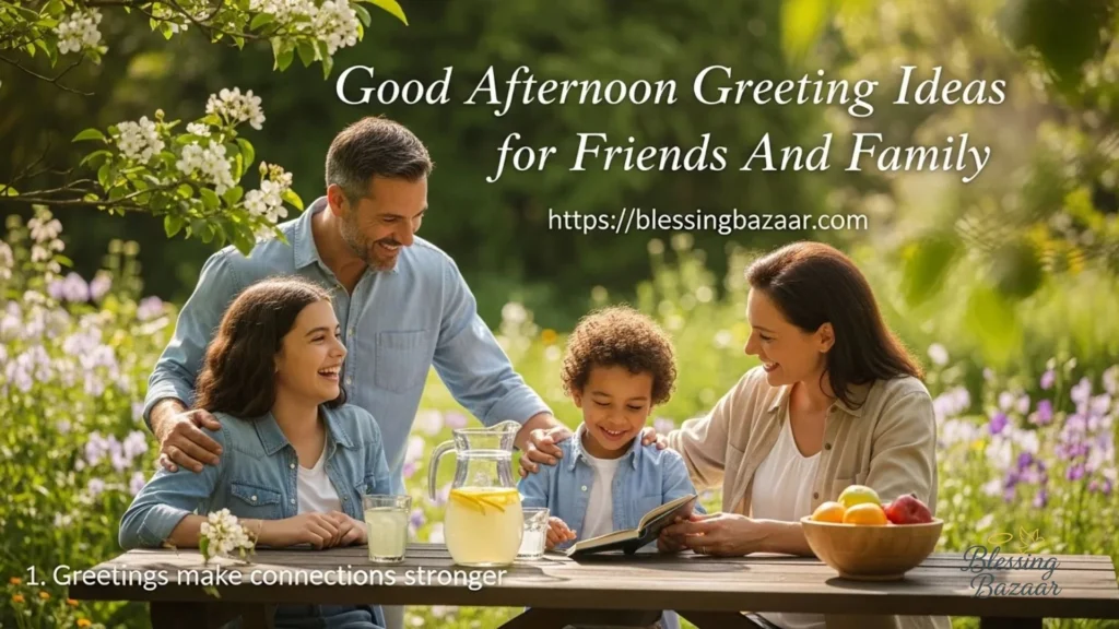 A collection of creative good afternoon greeting ideas for friends and family, featuring colorful text and cheerful designs.
