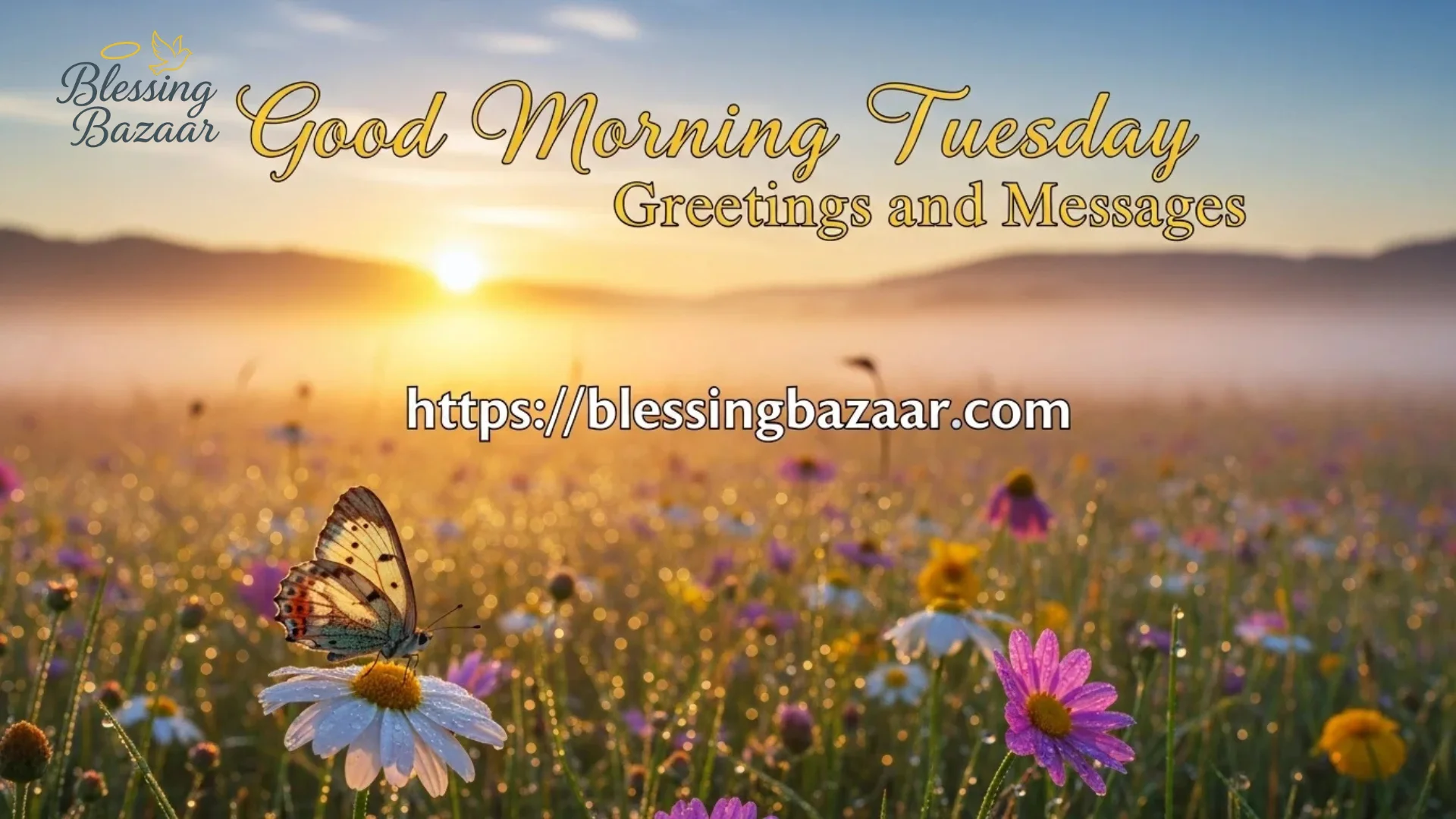 Good morning Tuesday blessings greetings with cheerful messages and vibrant visuals to inspire a positive start to the day.