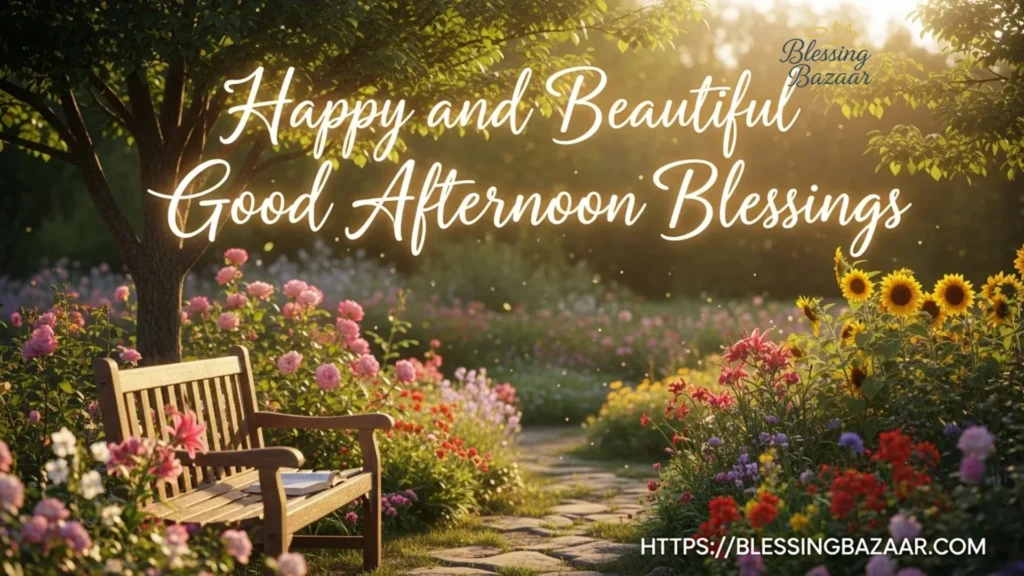 A vibrant image symbolizing joy and positivity, wishing viewers a beautiful and blessed good afternoon.