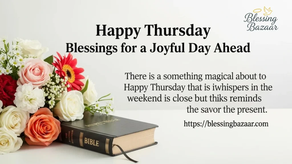 An inspiring image featuring "Happy Thursday blessings," designed to promote positivity and joy for the day.
