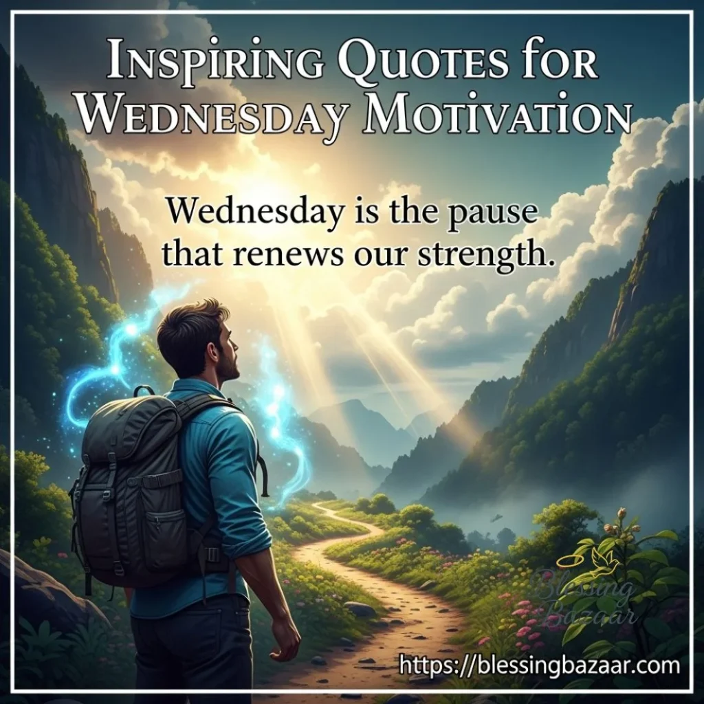A collection of inspiring quotes designed to motivate and uplift for good morning wednesday blessings, featuring vibrant backgrounds and typography.