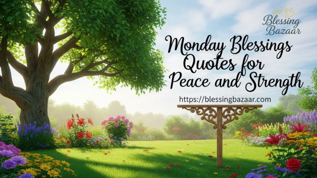 A collection of good morning Monday blessings quotes emphasizing peace and strength to inspire a positive start to the week.
