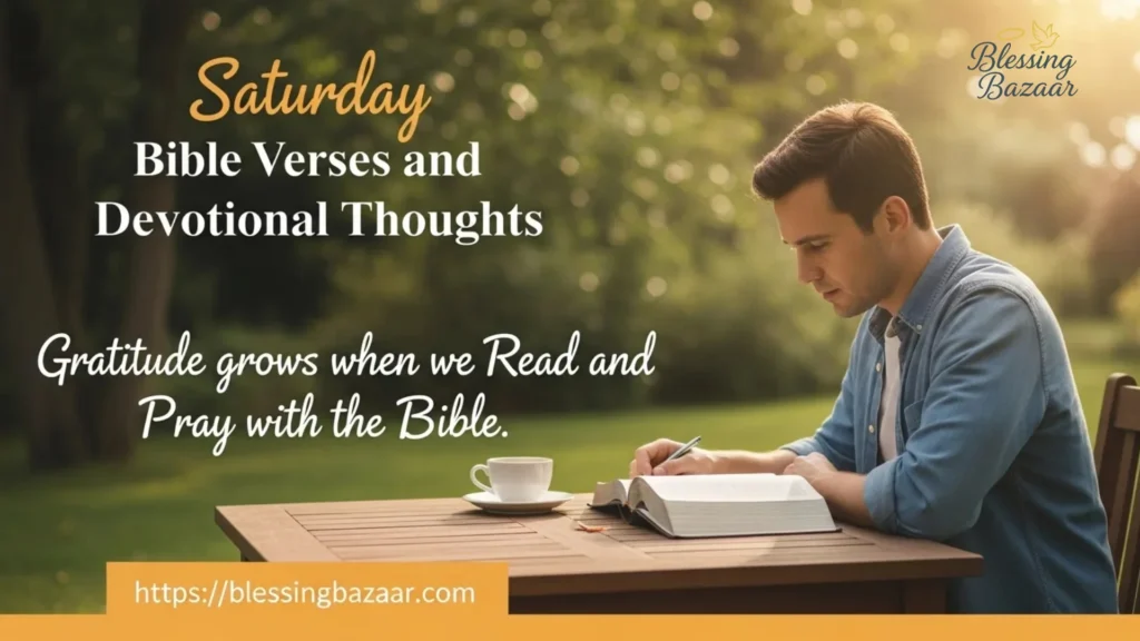 A visual display of Saturday Bible blessings verses and devotional insights aimed at enhancing personal faith and contemplation.
