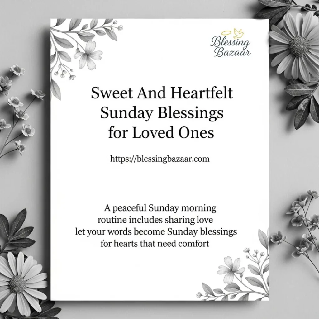 An image conveying warm Sunday blessings for loved ones, featuring gentle colors and a comforting, loving atmosphere.