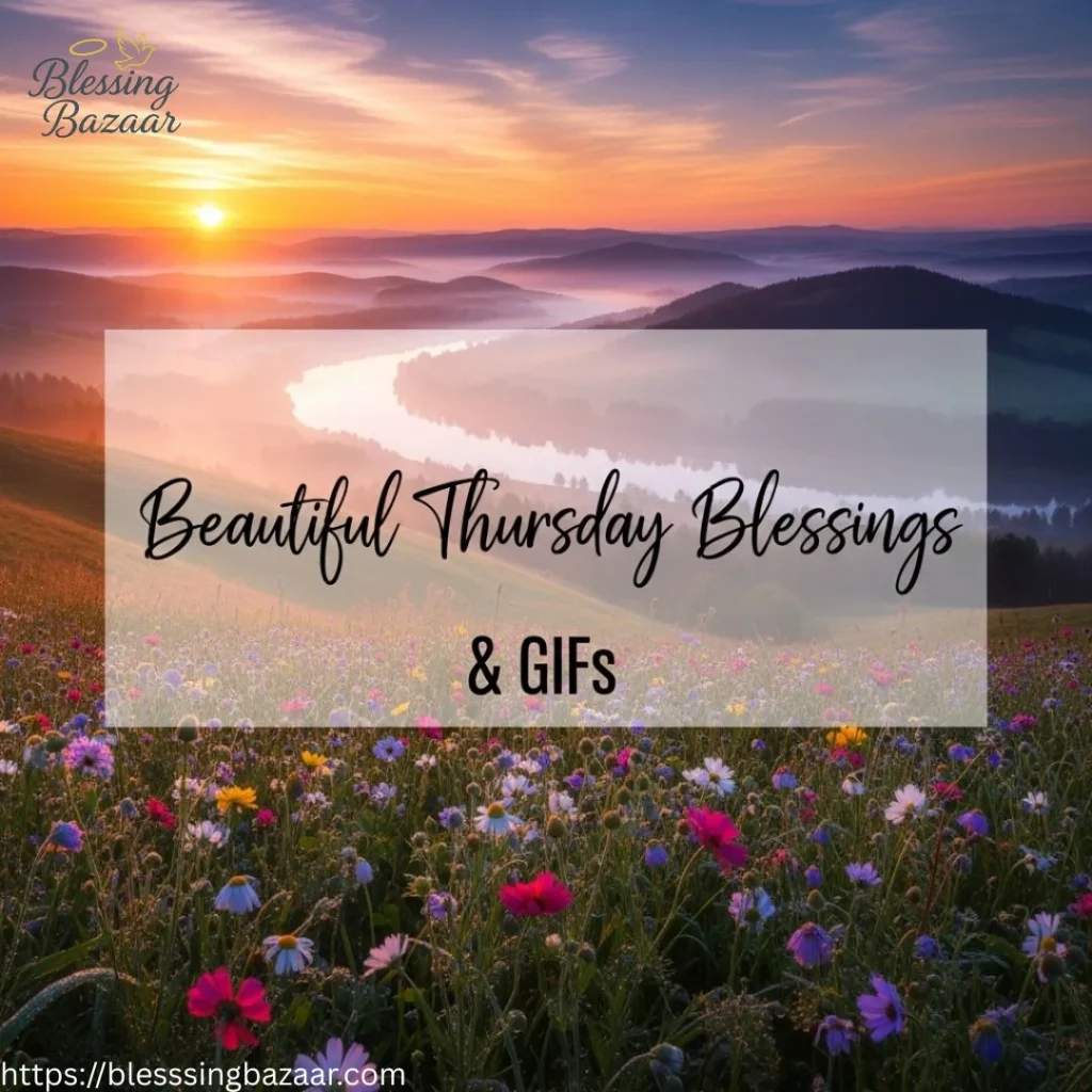 An inspiring scene showcasing Thursday blessings, featuring vibrant colors and uplifting elements of nature.