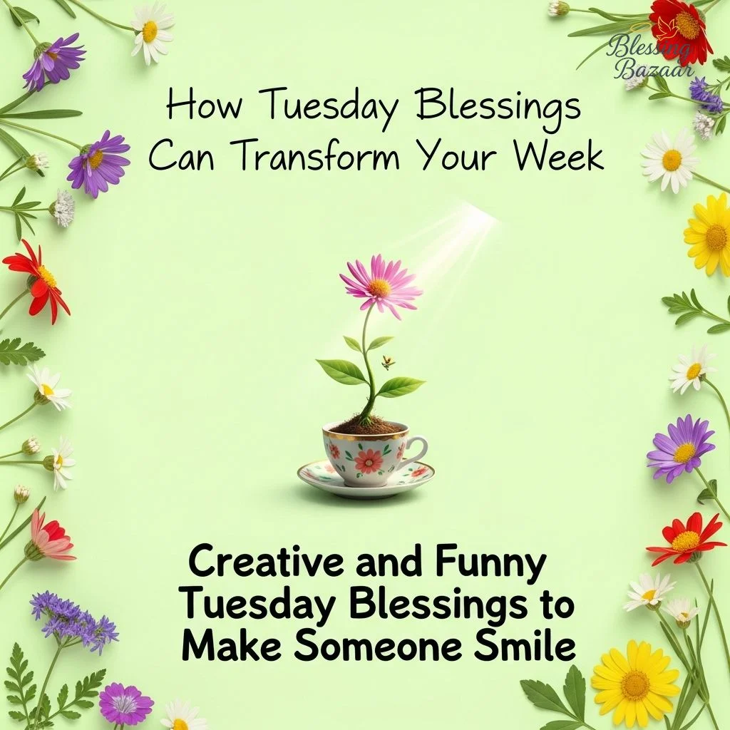 Creative and humorous Tuesday blessings designed to uplift spirits and bring smiles throughout the week.