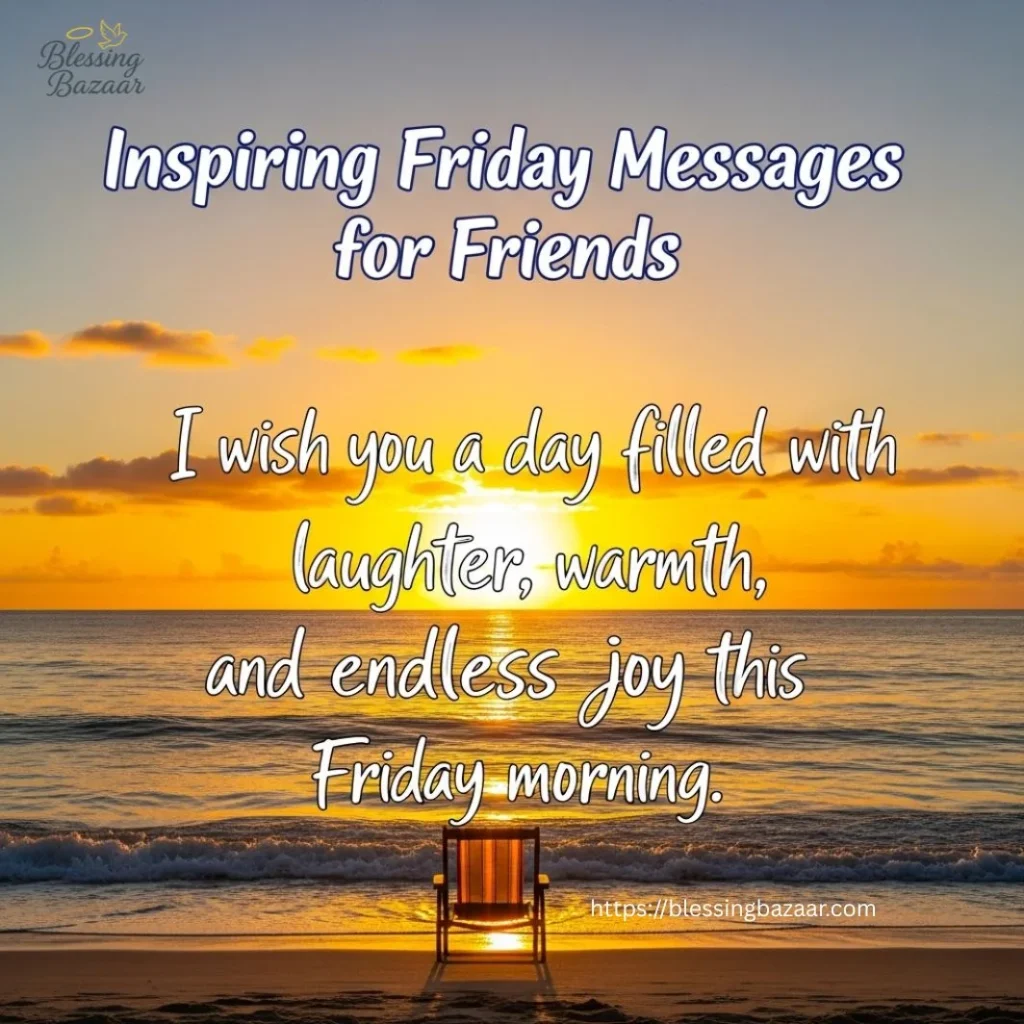 A serene FRIDAY BLESSINGS scene with soft sunlight filtering through trees, symbolizing blessings and tranquility.