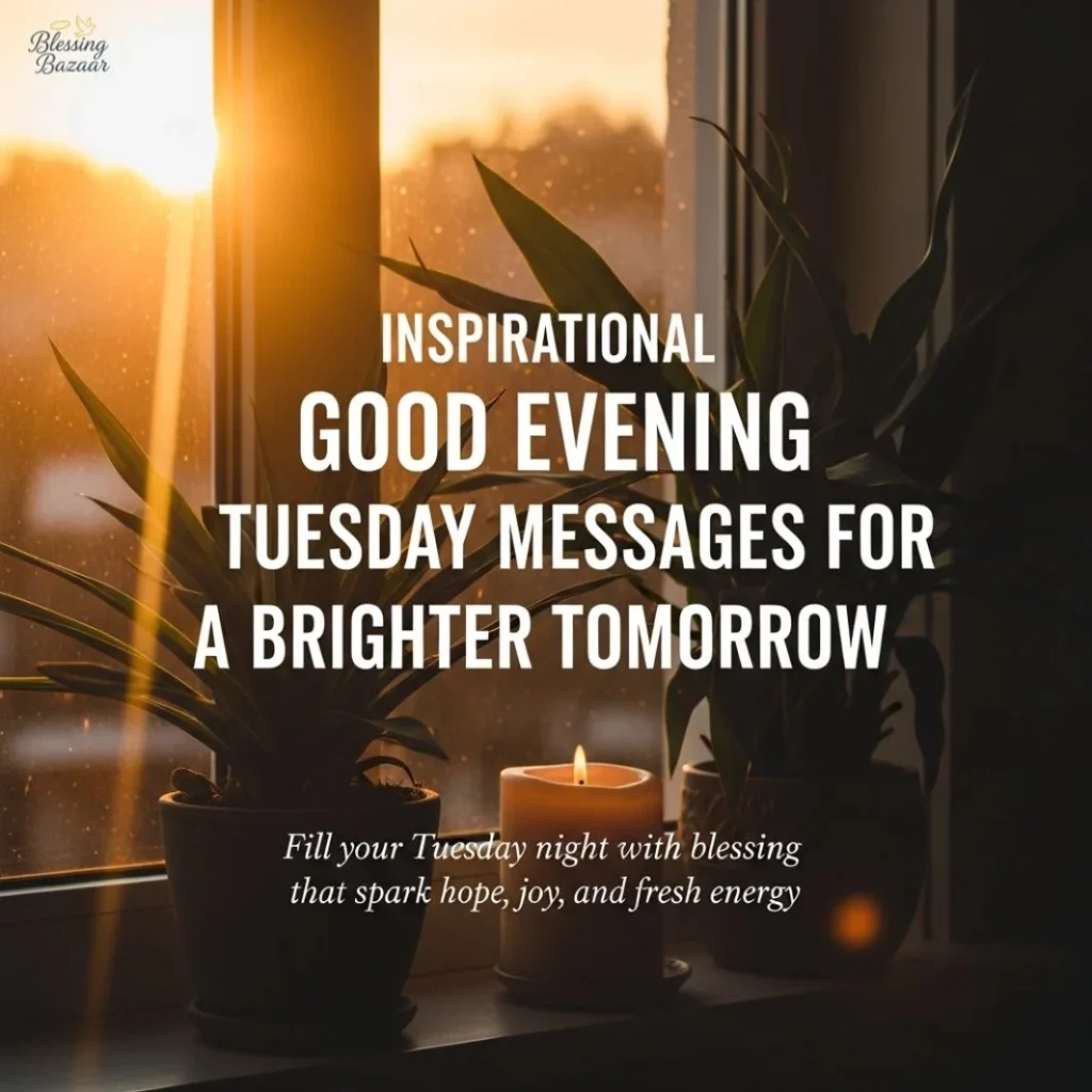 Inspirational Tuesday evening messages promoting hope and positivity for a brighter tomorrow.
