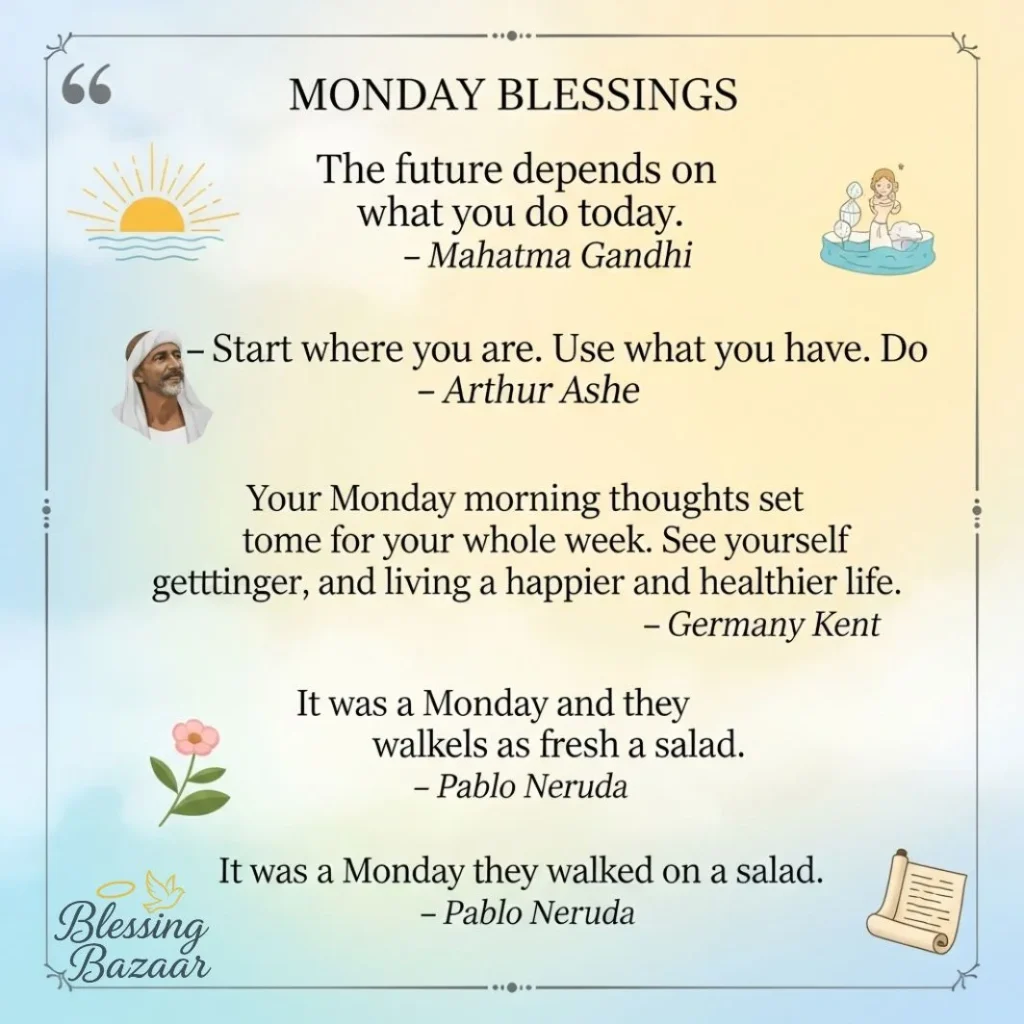 A tranquil Monday evening filled with blessings, showcasing loved ones enjoying each other's company in a peaceful setting.