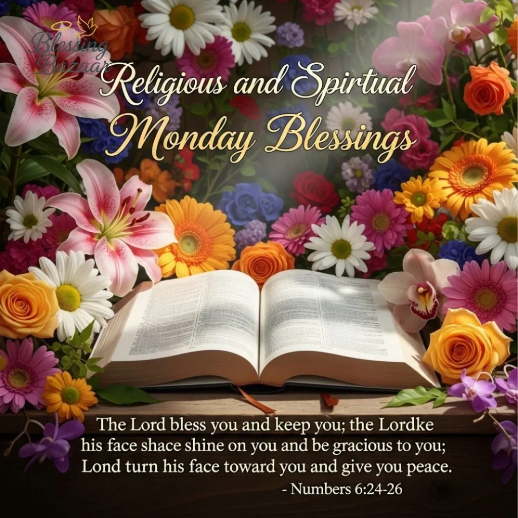 Religious and Spiritual Monday Blessings with Bible Verses