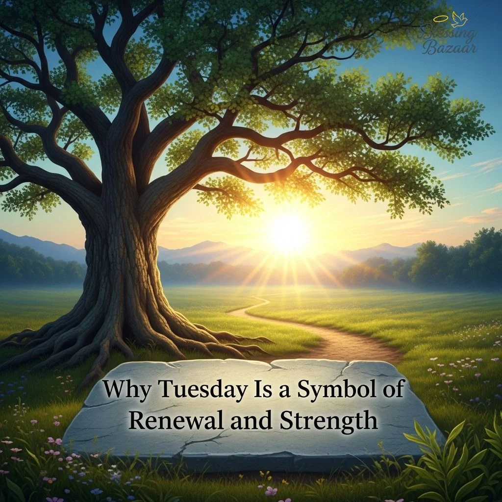 An image illustrating Tuesday as a symbol of renewal and strength, highlighting its role in fostering new beginnings.