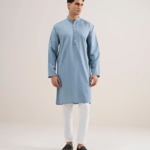 Embroidered Cotton Dobby Suit